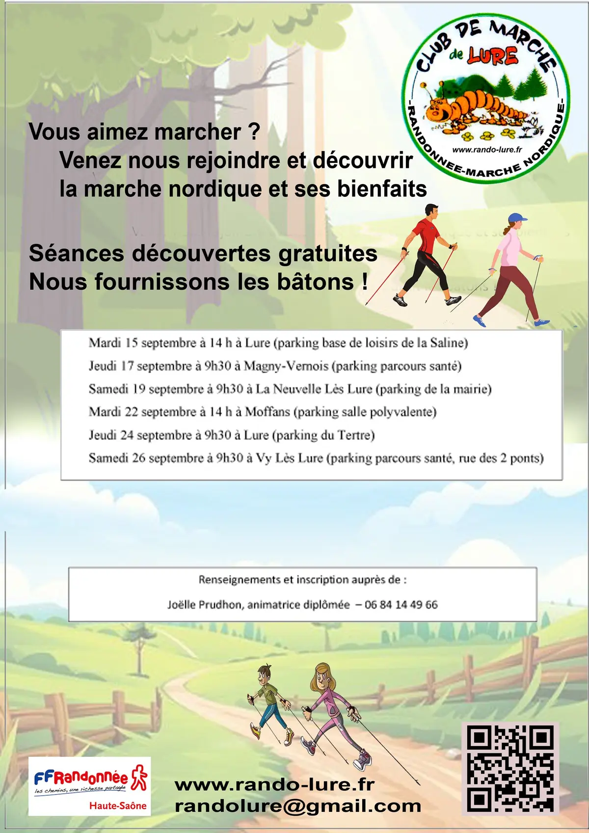 Découverte de la marche nordique avec le Club de Marche de Lure 