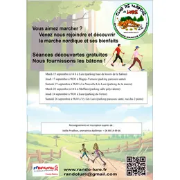 Découverte de la marche nordique avec le Club de Marche de Lure 