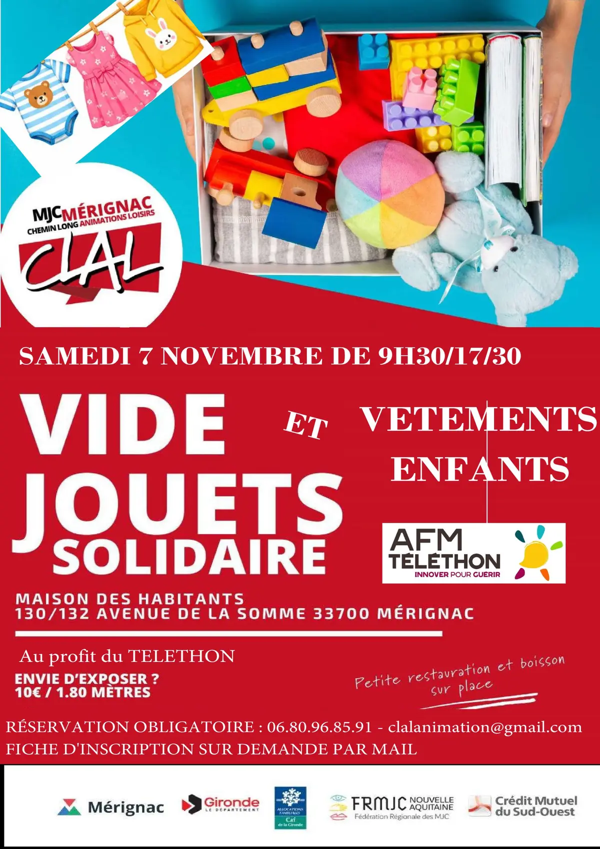 Vide jouets et dressing enfant solidaire