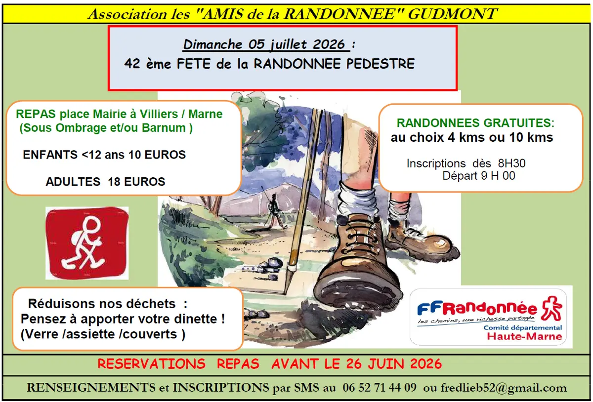 42ème Fête de la Randonnée de Gudmont