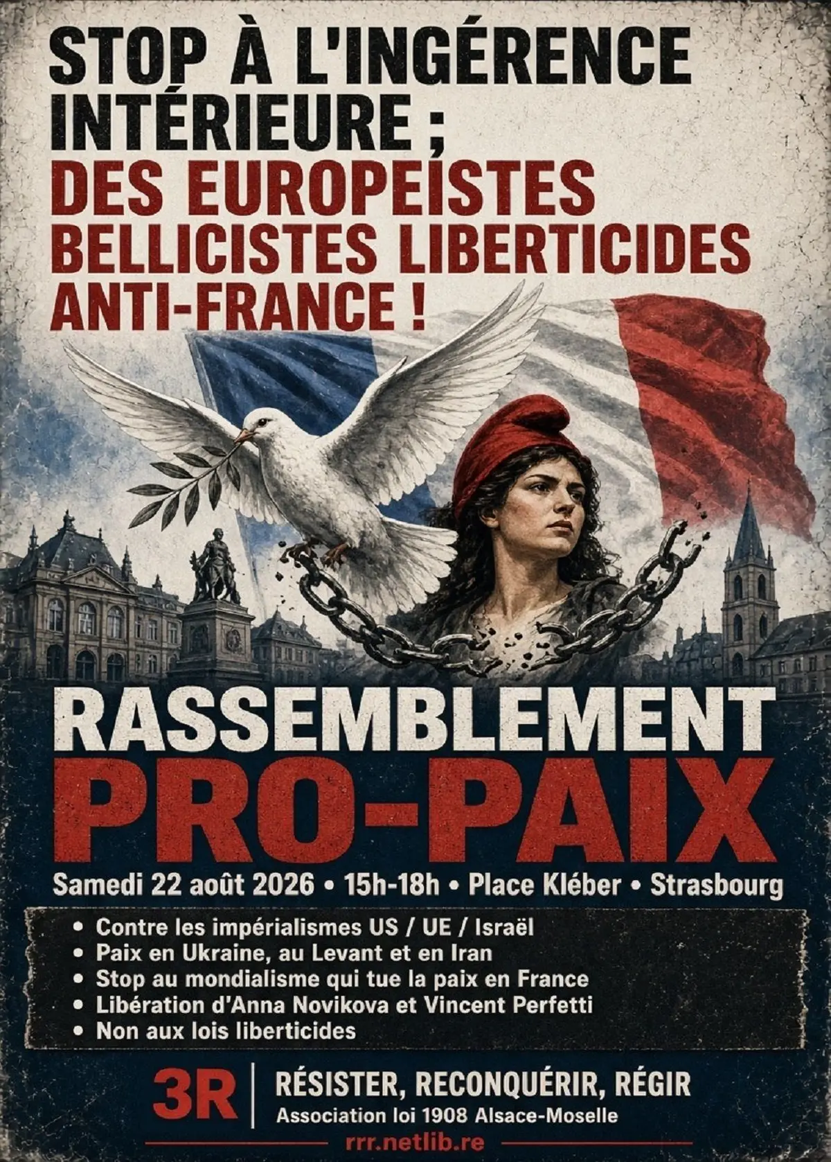 Stop à l’ingérence intérieure ; des européistes bellicistes liberticides !