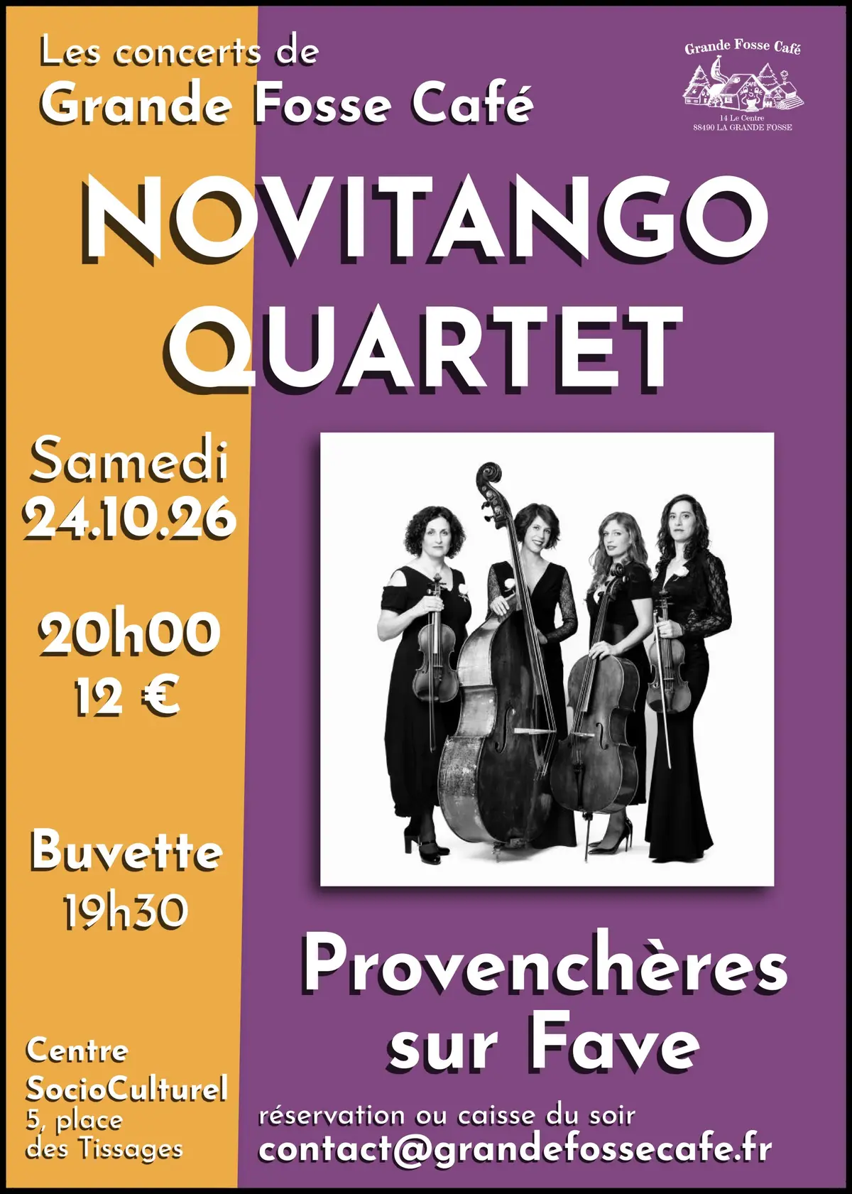 Concert NOVITANGO Quartet