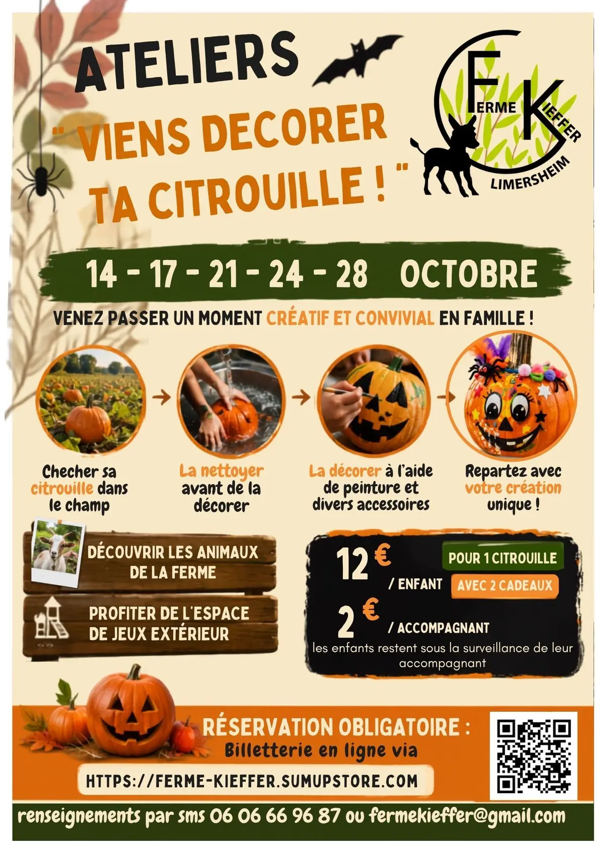 Atelier Viens décorer ta citrouille