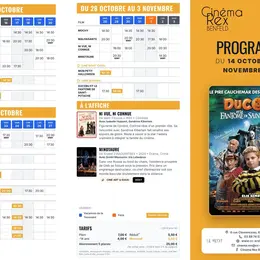 Programme cinéma Rex Benfeld  du 14 octobre au 3 novembre