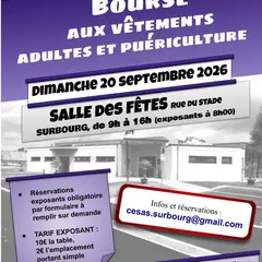 Bourse aux vêtements adultes et puériculture