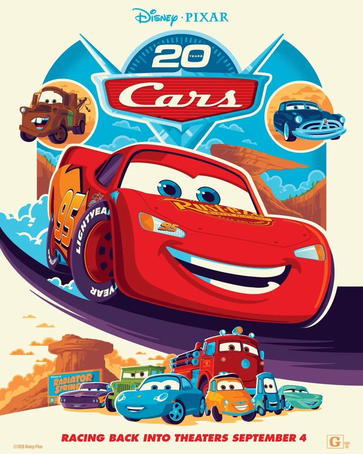 Reprise : Cars - de retour au cinéma pour les 20 ans du film !