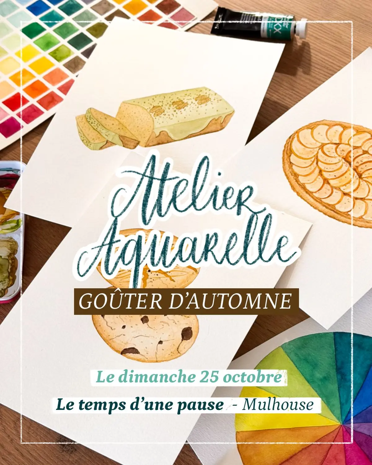 Atelier Aquarelle Goûter d'Automne - Le temps d'une pause