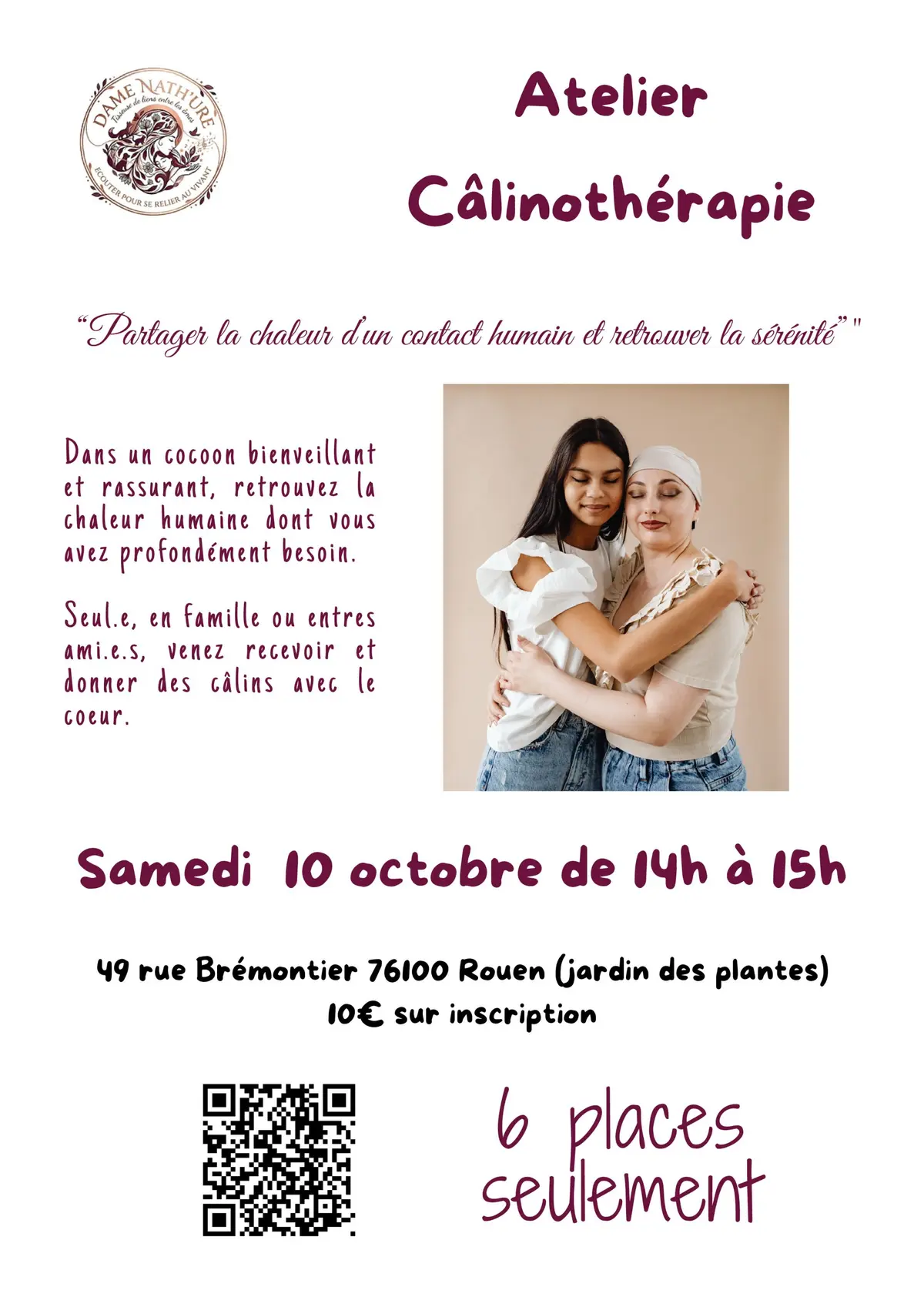 Atelier de câlinothérapie 