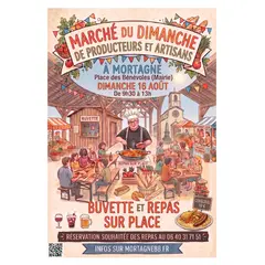 Marché du dimanche matin à Mortagne
