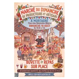 Marché du dimanche matin à Mortagne