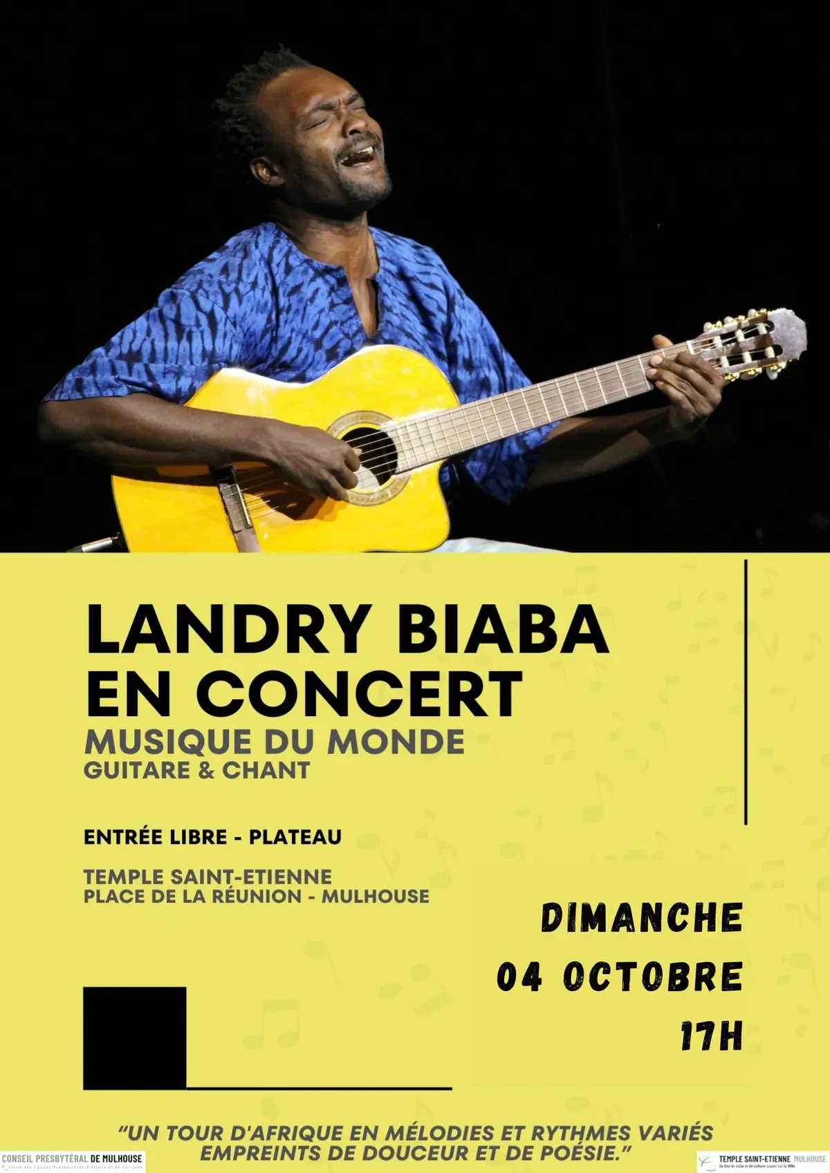 Concert - Par Landry Biaba - Guitare & Chant (Musique du monde)