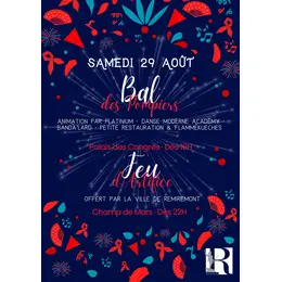 Bal des Pompiers et feu d'artifice à Remiremont