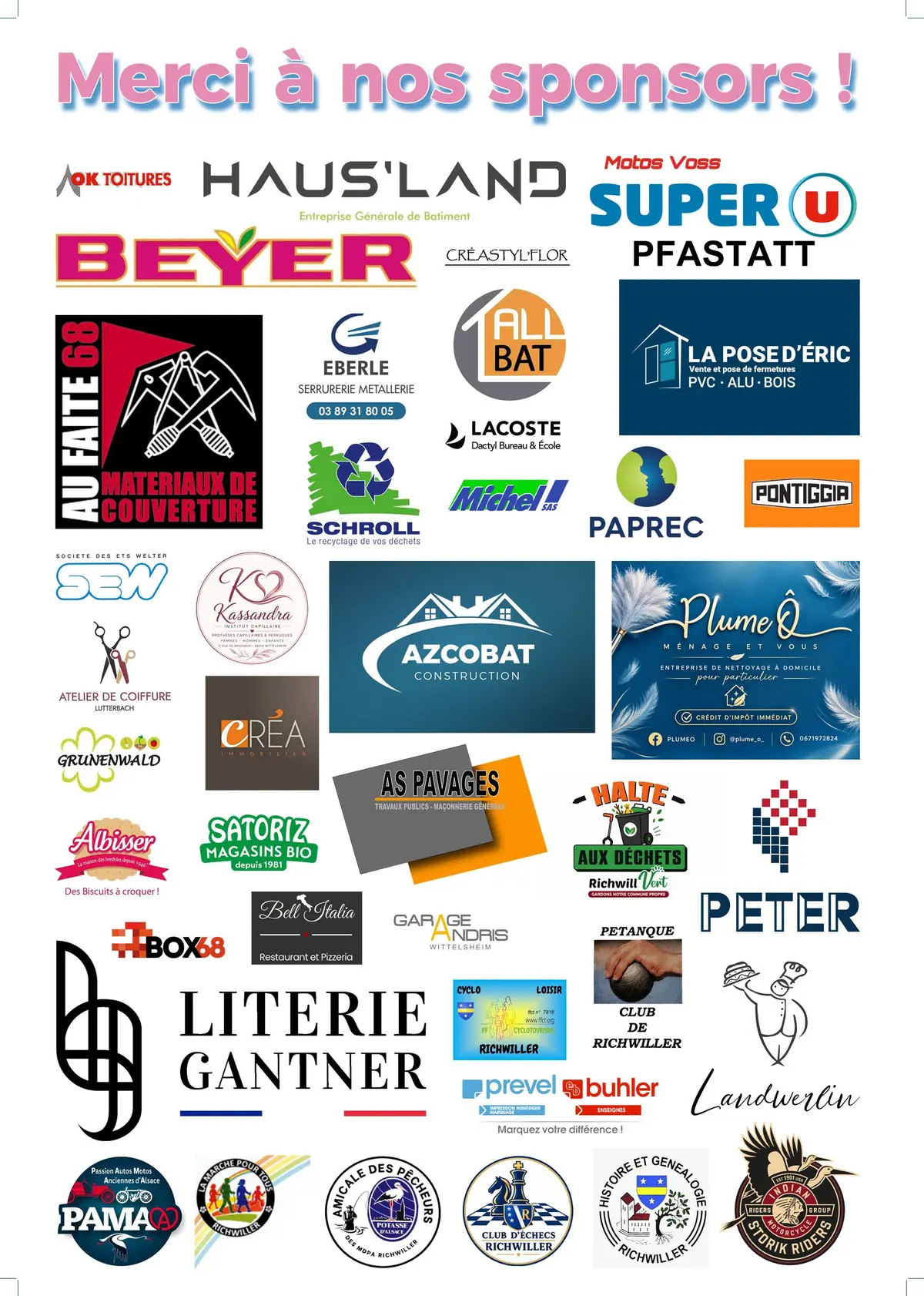 Dimanche 4 octobre 9h30 : Marche et course solidaires RichwilleRose&Bleu 8 km 