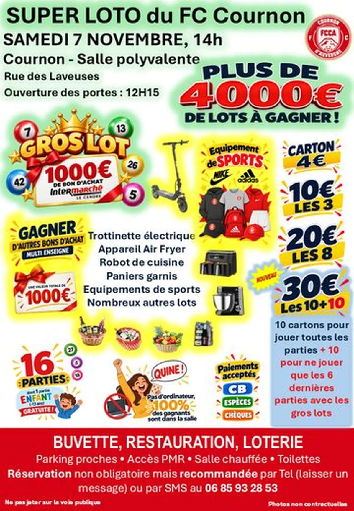 SUPER LOTO DU FC Cournon d'Auvergne