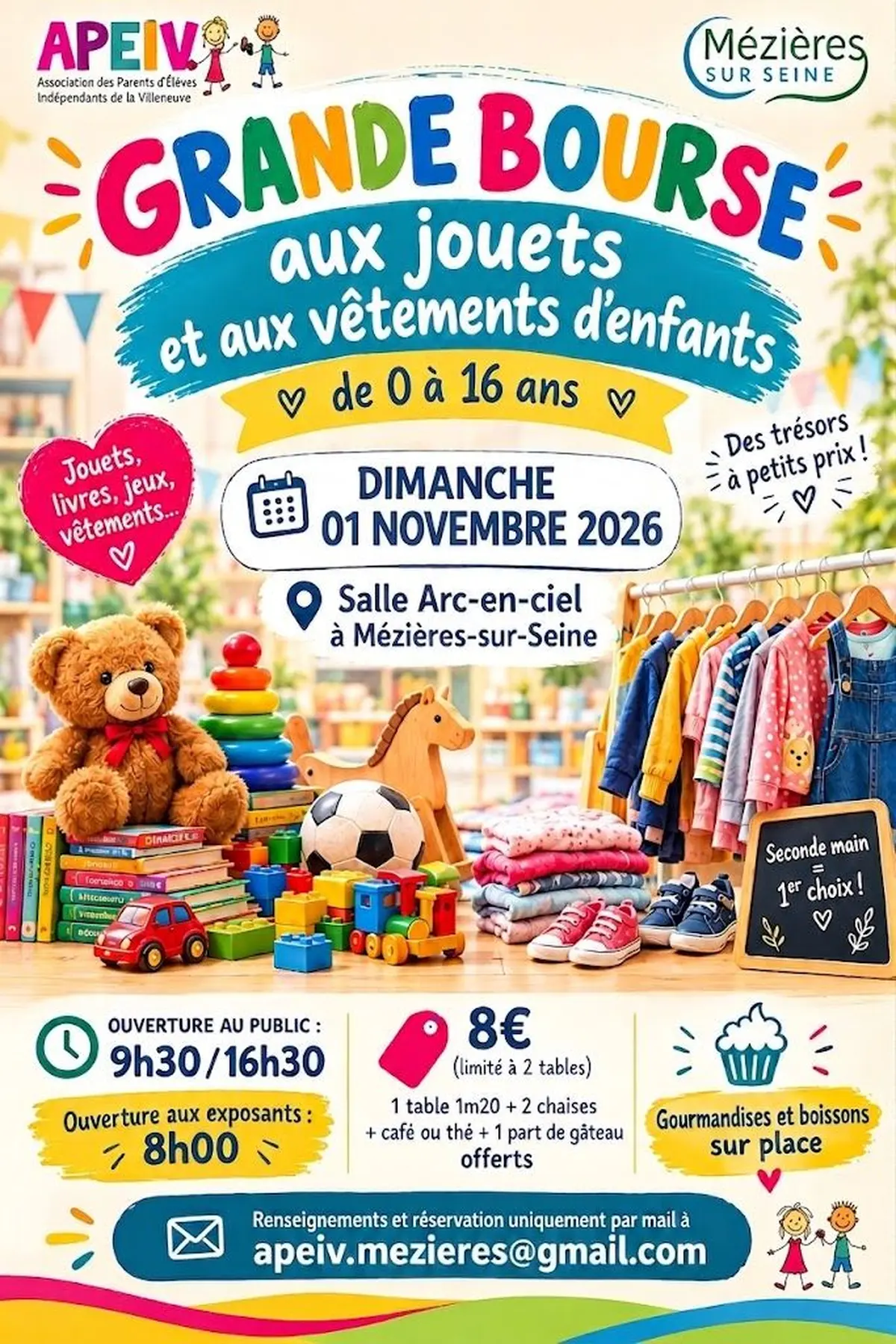 Bourse aux jouets et aux vêtements 0-16 ans