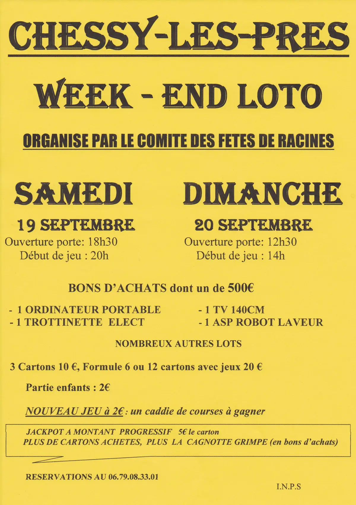 Lotos du comite des fêtes de Racines