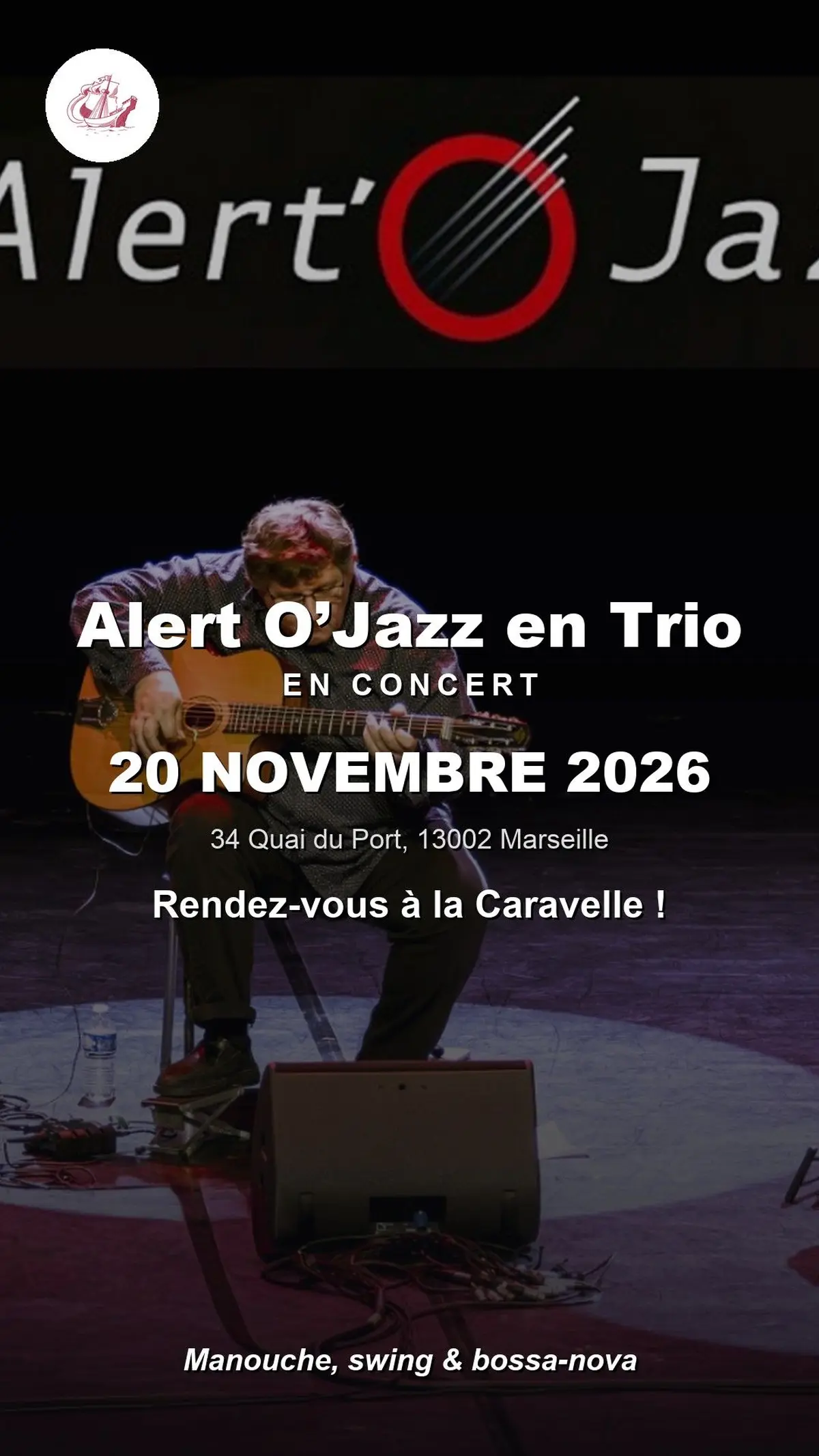 Alert O’Jazz en Trio en concert à La Caravelle