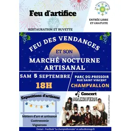 Feu des Vendanges Marché Artisanal nocturne