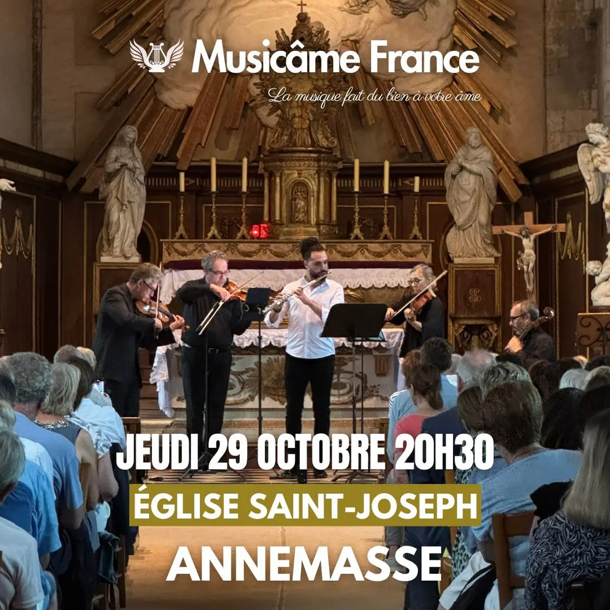 Concert à Annemasse : Bach, Vivaldi, Schubert, Rachmaninov, Saint-Saëns, Elgar,