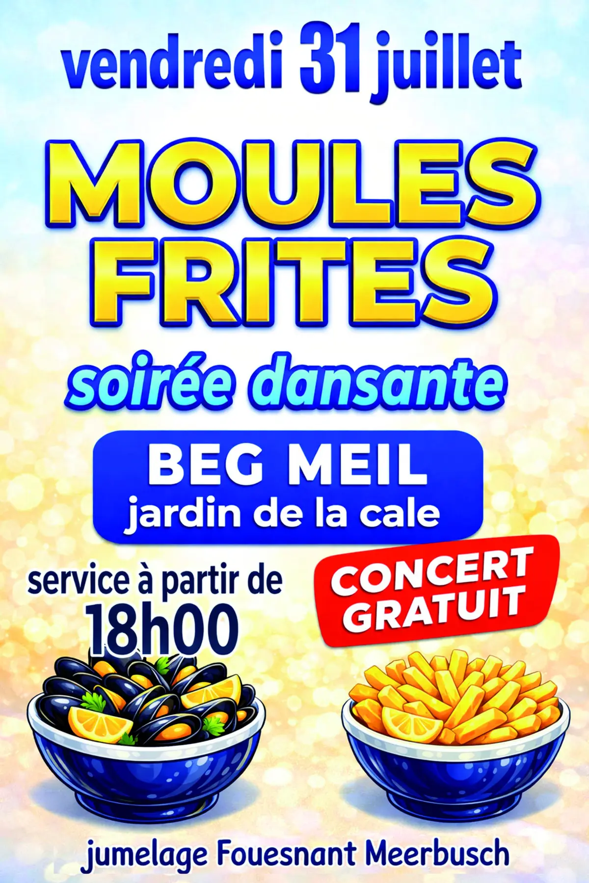 Soirée dansante - moules frites du jumelage Fouesnant-Meerbusch