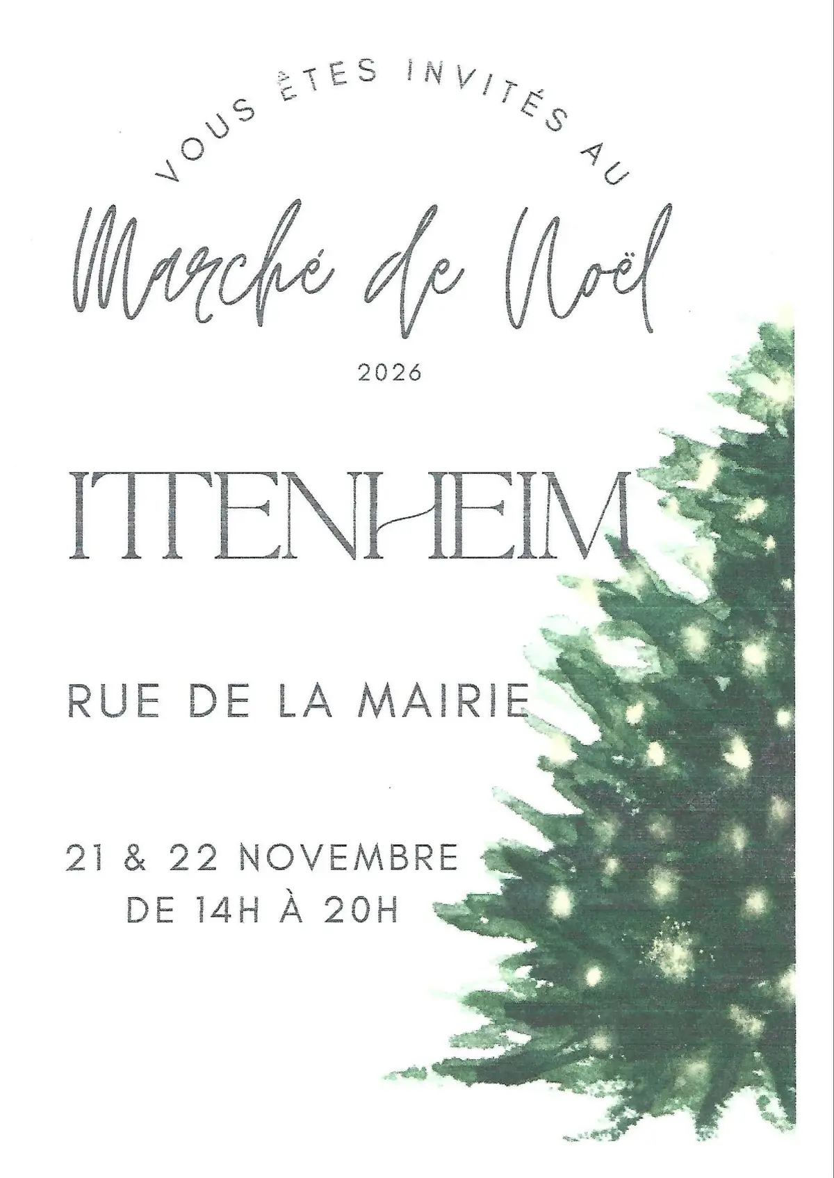 Marché de Noël - rue de la Mairie - 67117 ITTENHEIM 