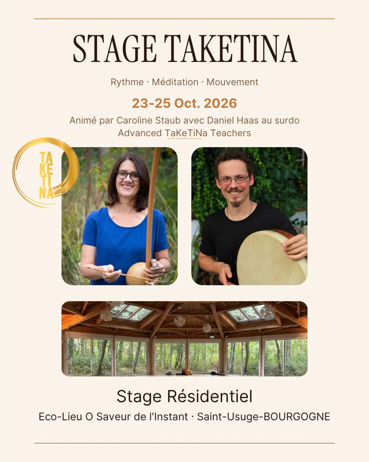 Stage de TaKetina (Rythme-Meditation-Voix-Mouvement)