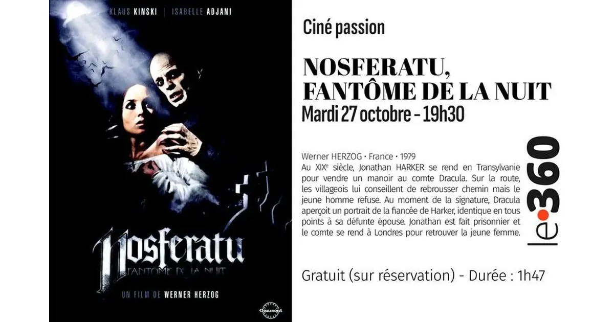 Ciné-Passion : Nosferatu, fantôme de la nuit