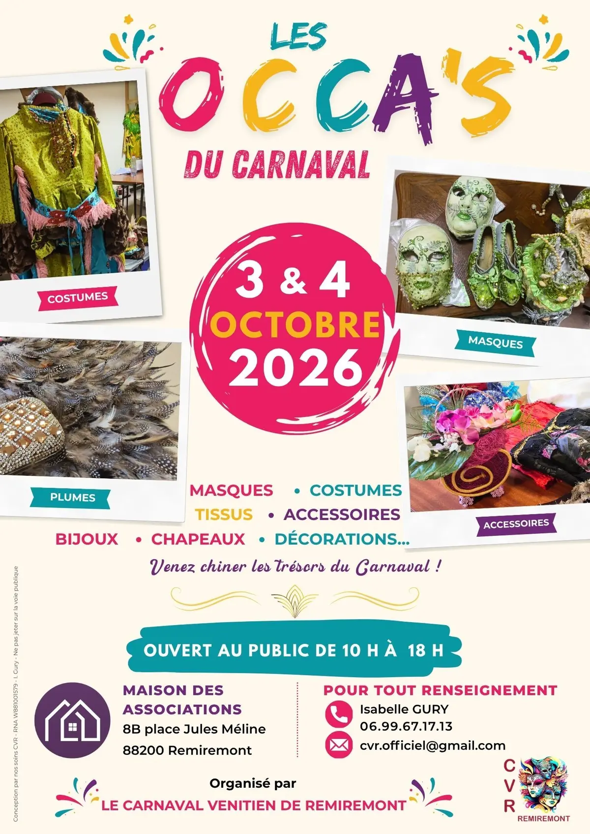 Les Occas’ du Carnaval Vénitien de Remiremont 2026