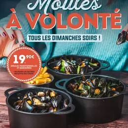 Moules à volonté chez Léon Kingersheim : tous les dimanches soir à 19,90€