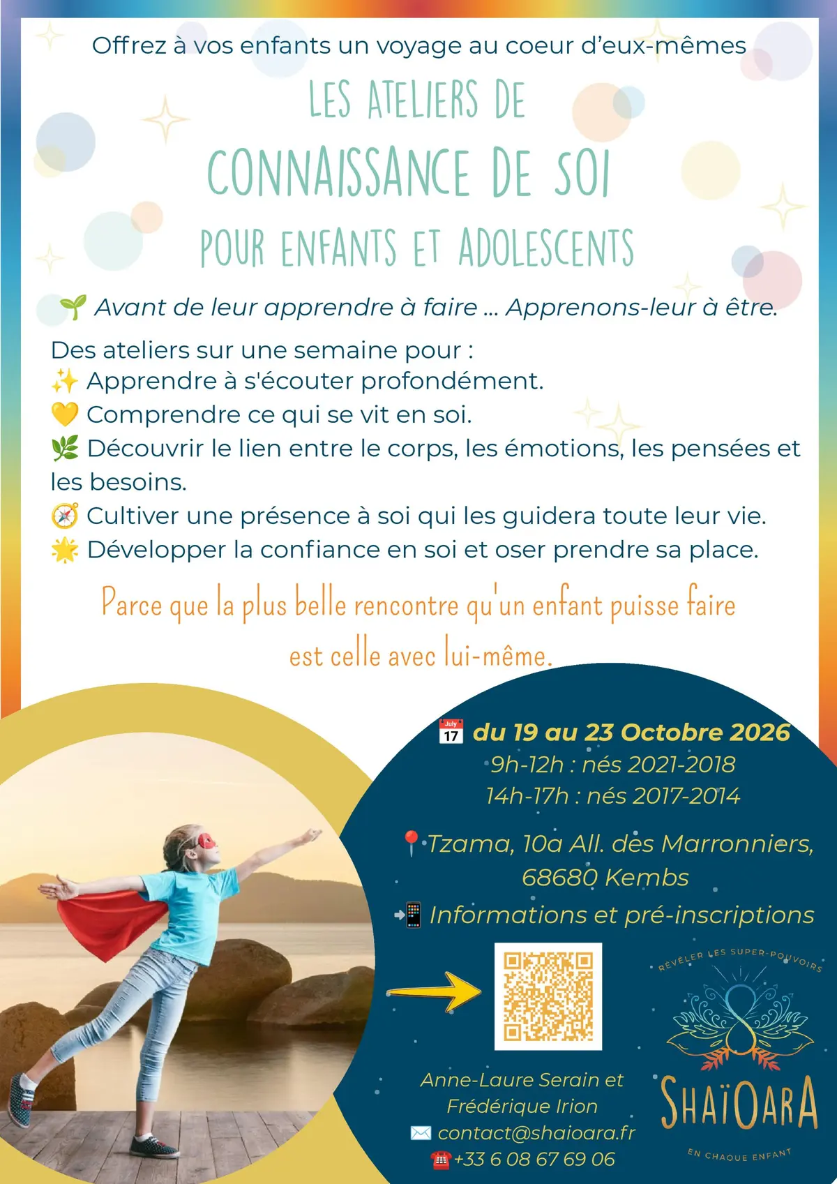 Ateliers connaissance de soi pour les enfants et ados