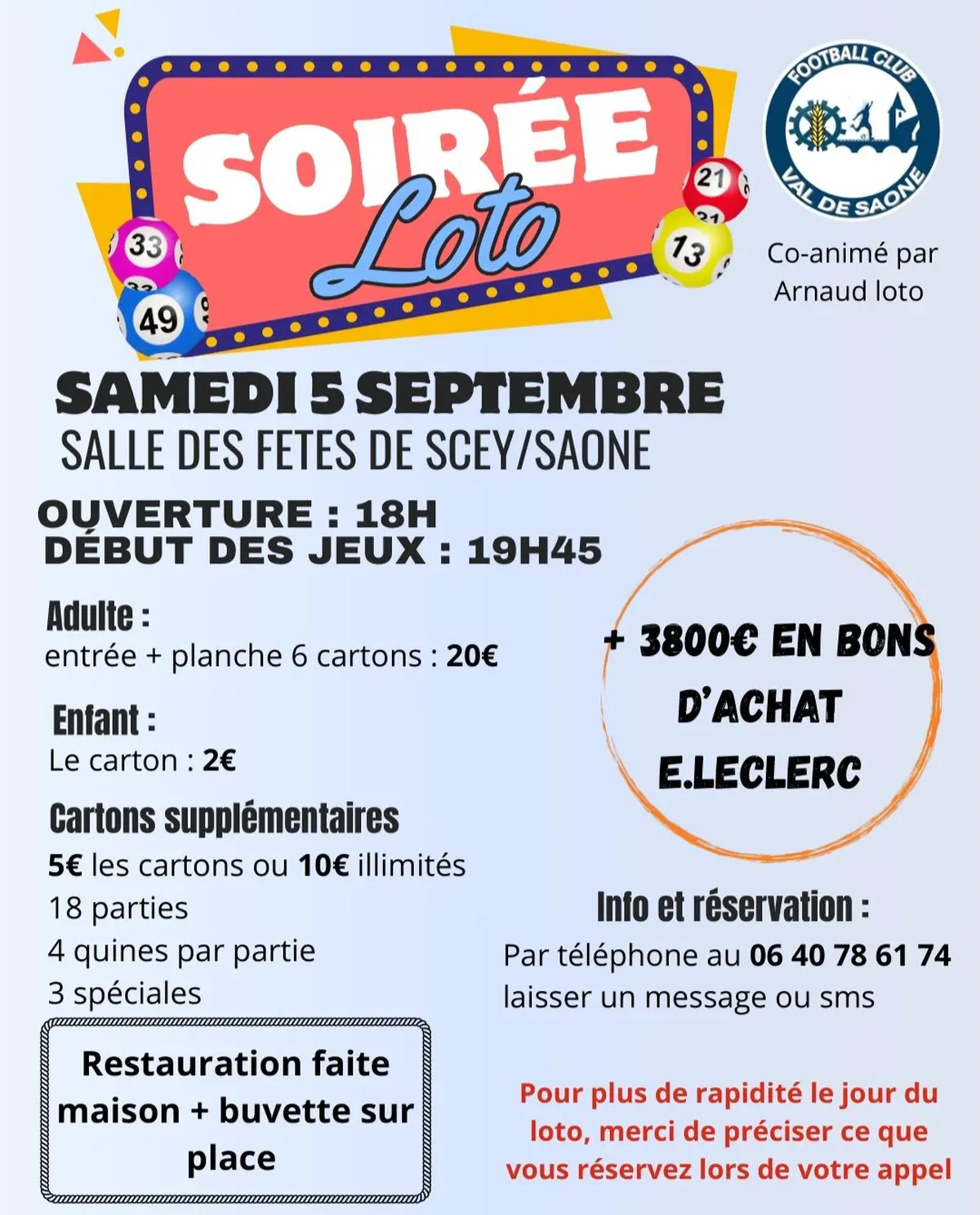 Loto du club de football de Traves 