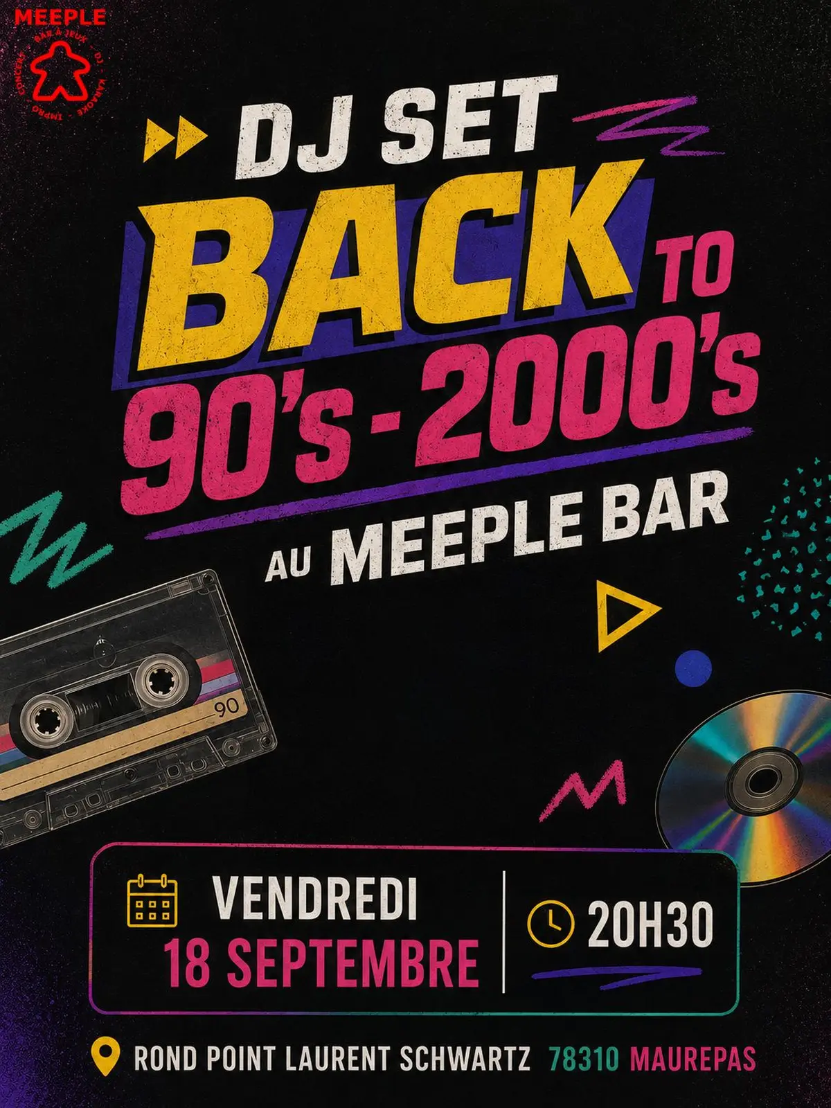 DJ Set 90' - 2000's au Meeple Bar