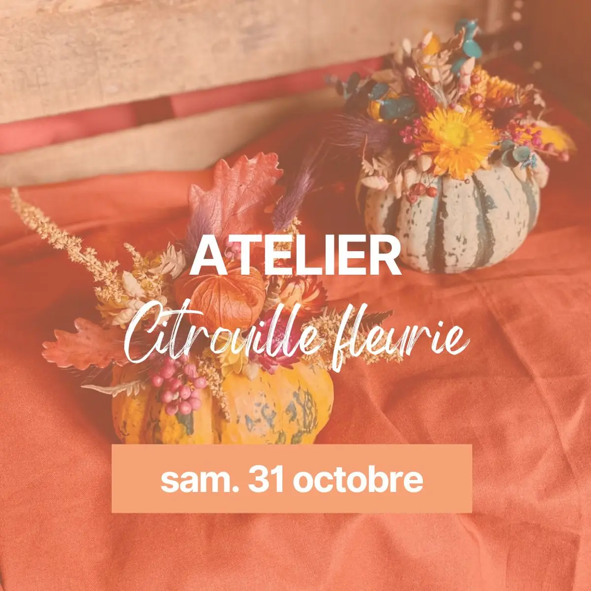 Atelier citrouille fleurie