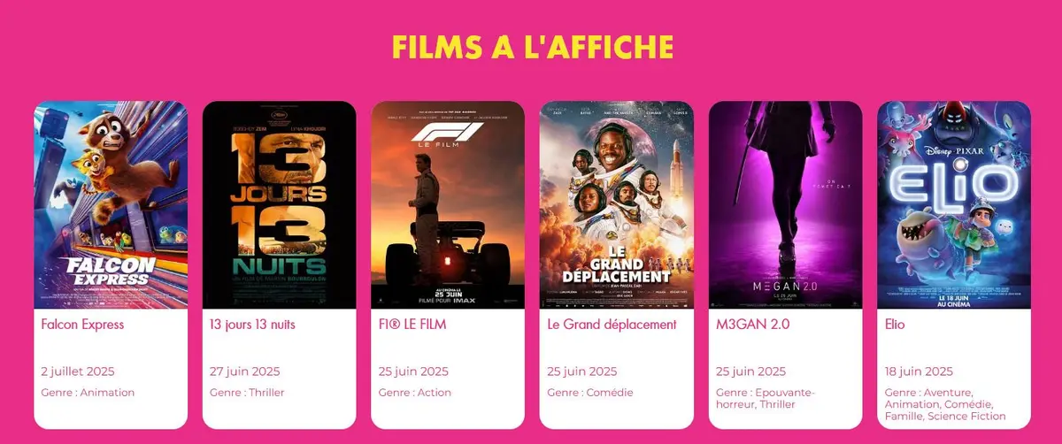 Les films à l'affiche pour la Fête du Cinéma 2025