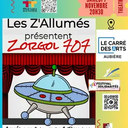 Théâtre solidaire Zorgol707 avec la troupe des Z'Allumés de Champeix