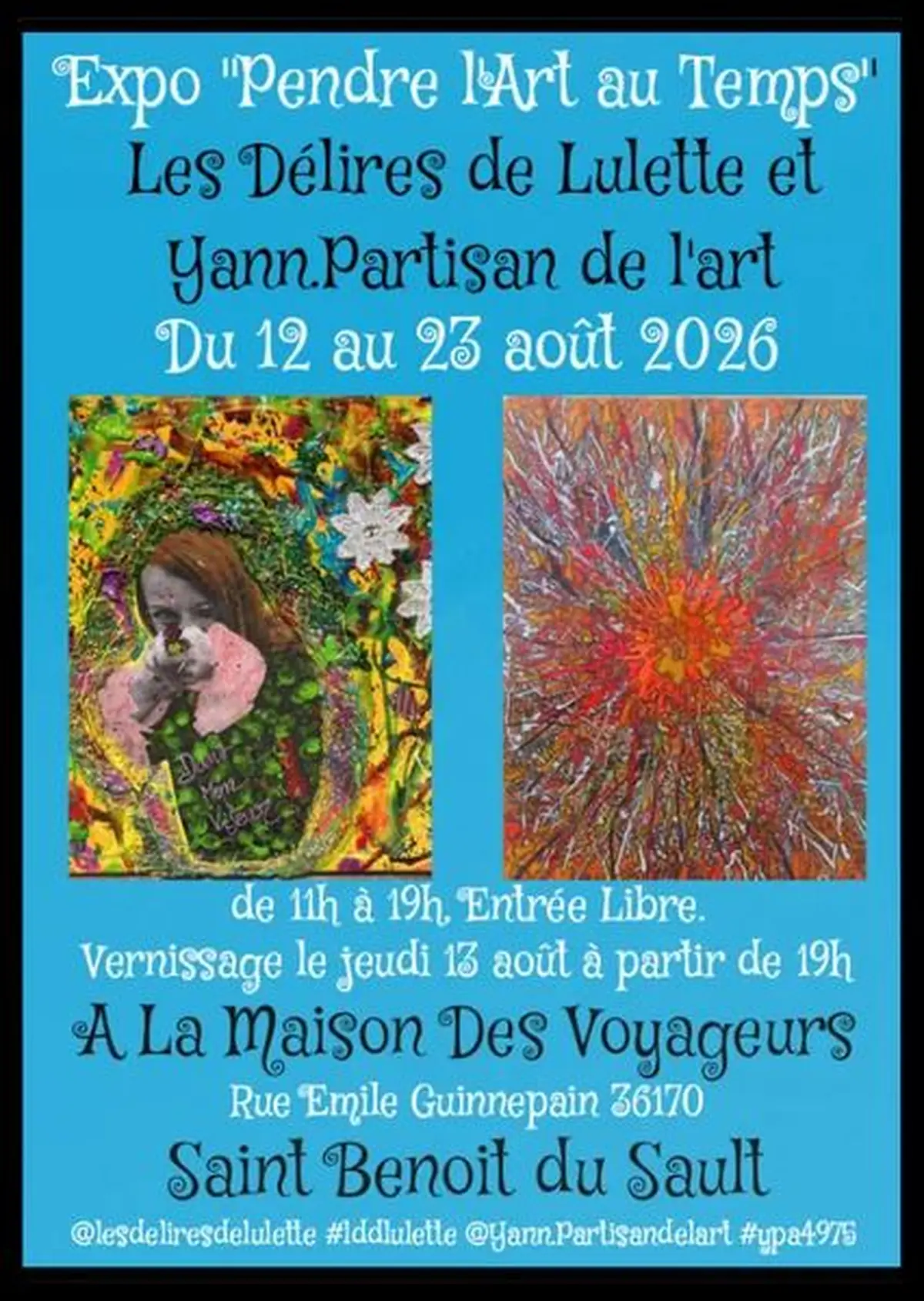 Exposition Peintures  ''Pendre l'art au temps'' 