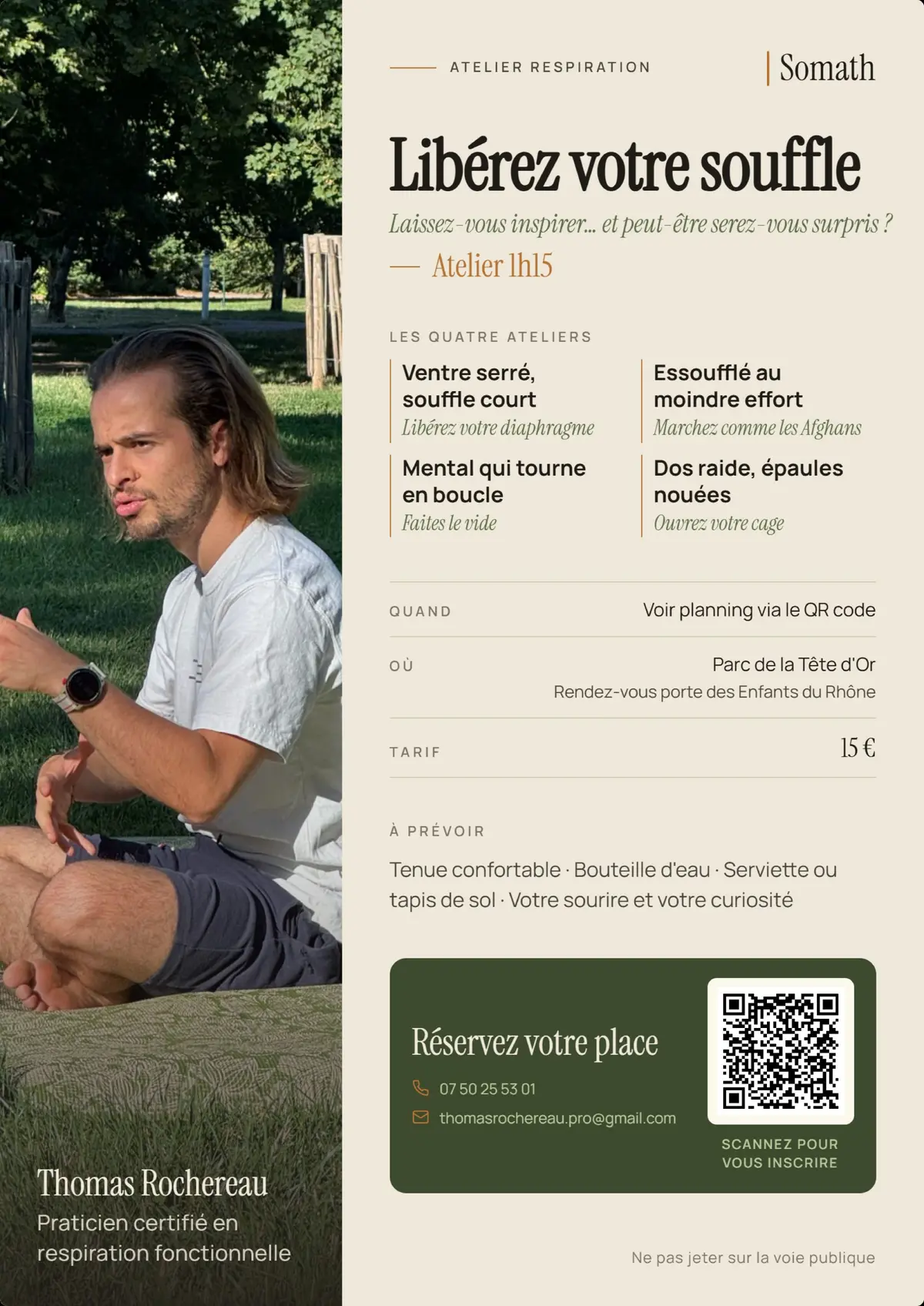 Atelier Respiration Faites le vide - Plein air à Lyon