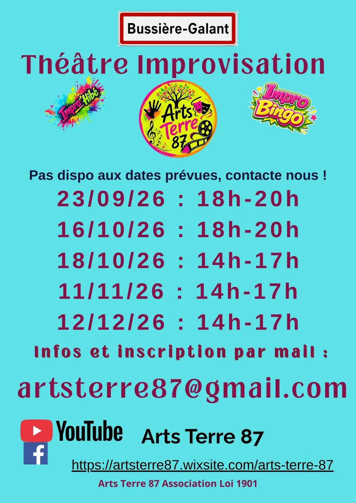 Jeux Improvisation Théâtrâle Haute Vienne Bussière-Galant Limousin 