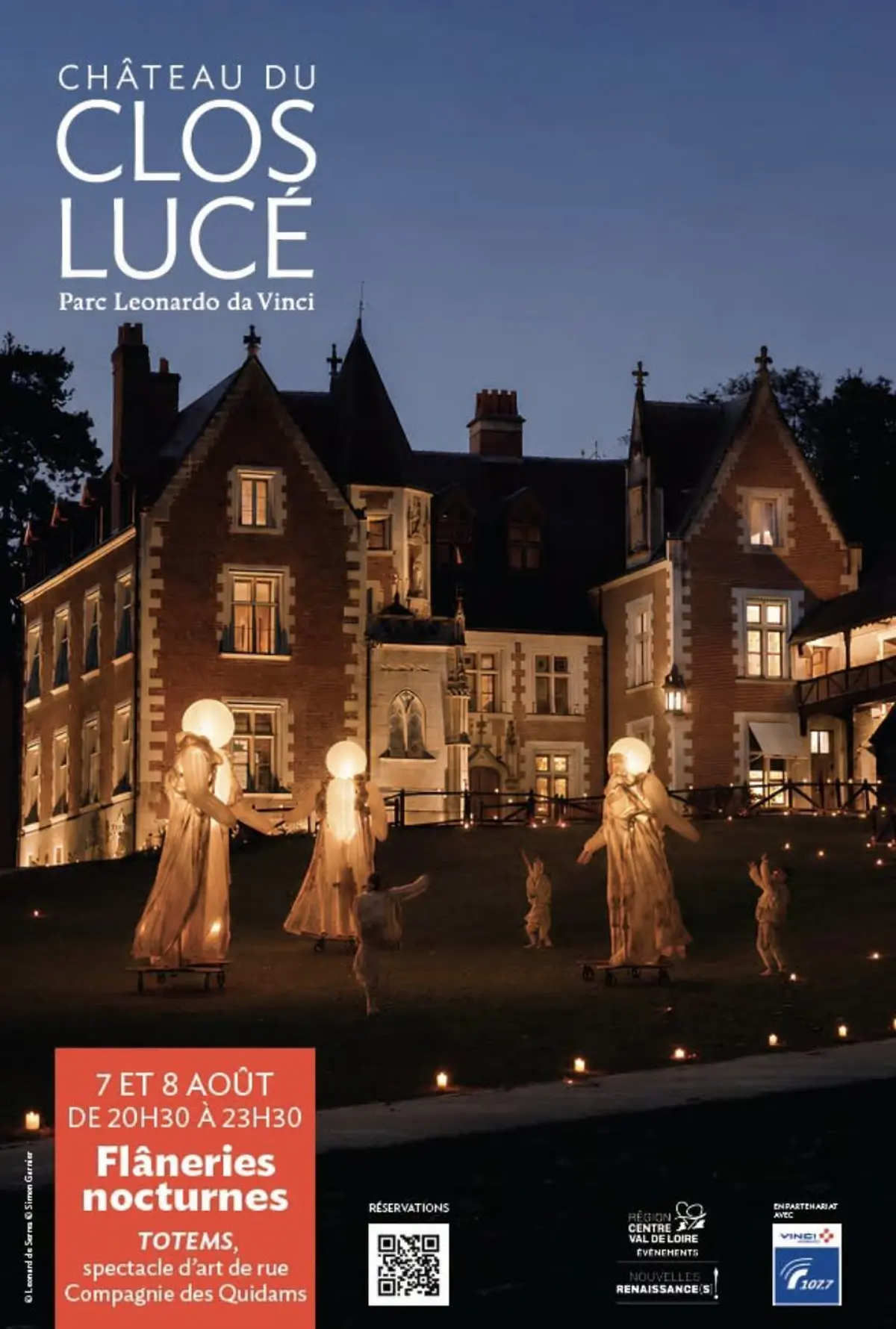 Le Clos Lucé s'illumine avec la Compagnie des Quidams.