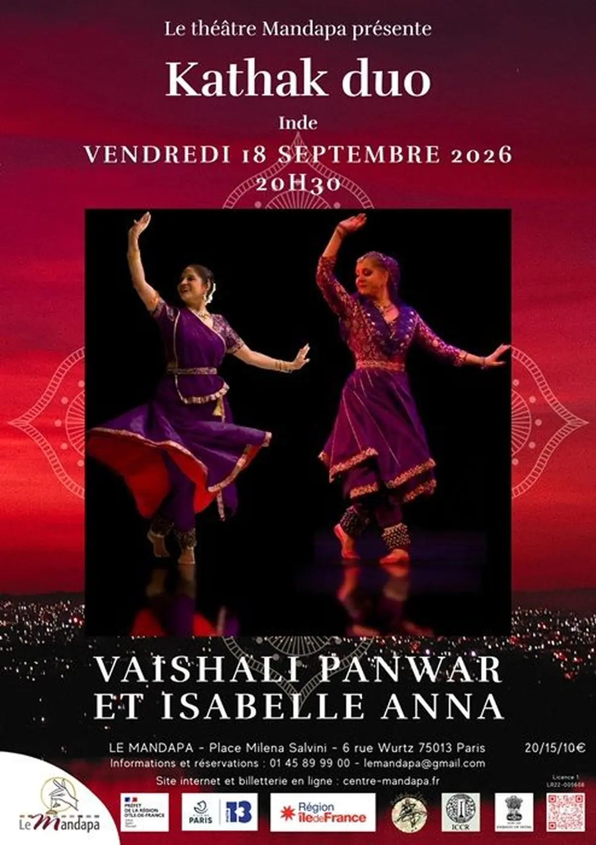 Kathak duo - Danse indienne par Vaishali Panwar et Isabelle Anna