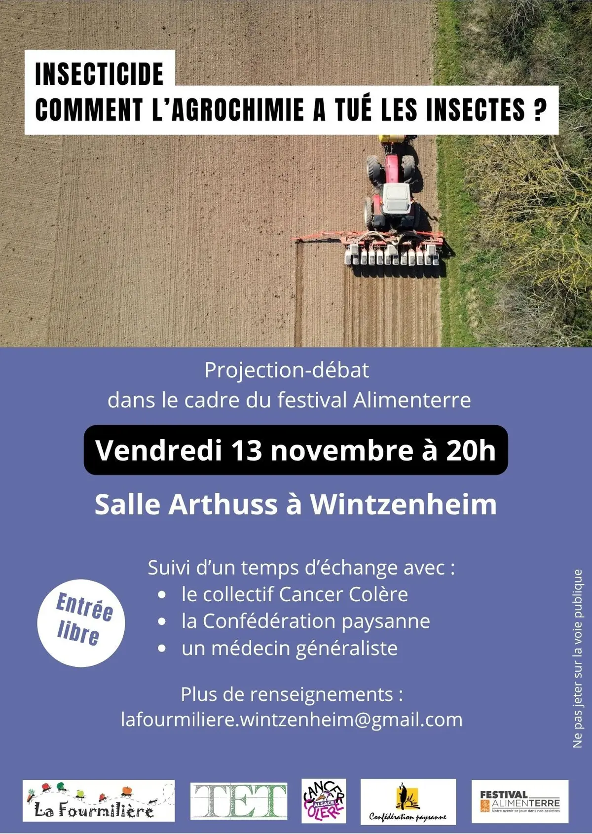 Projection-débat Insecticide, comment l’agrochimie a tué les insectes?