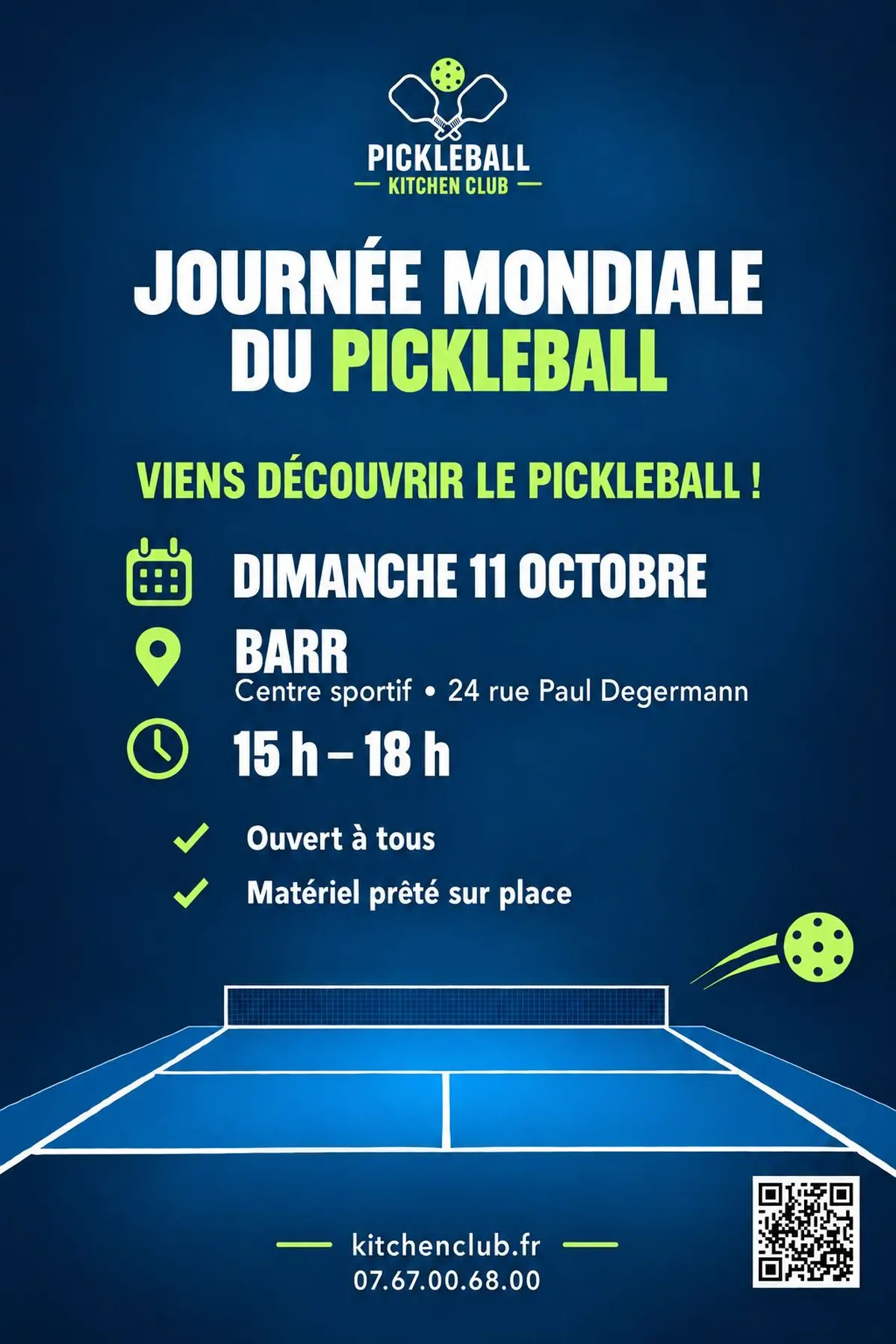Journée mondiale du Pickleball au Kitchen Club de Barr