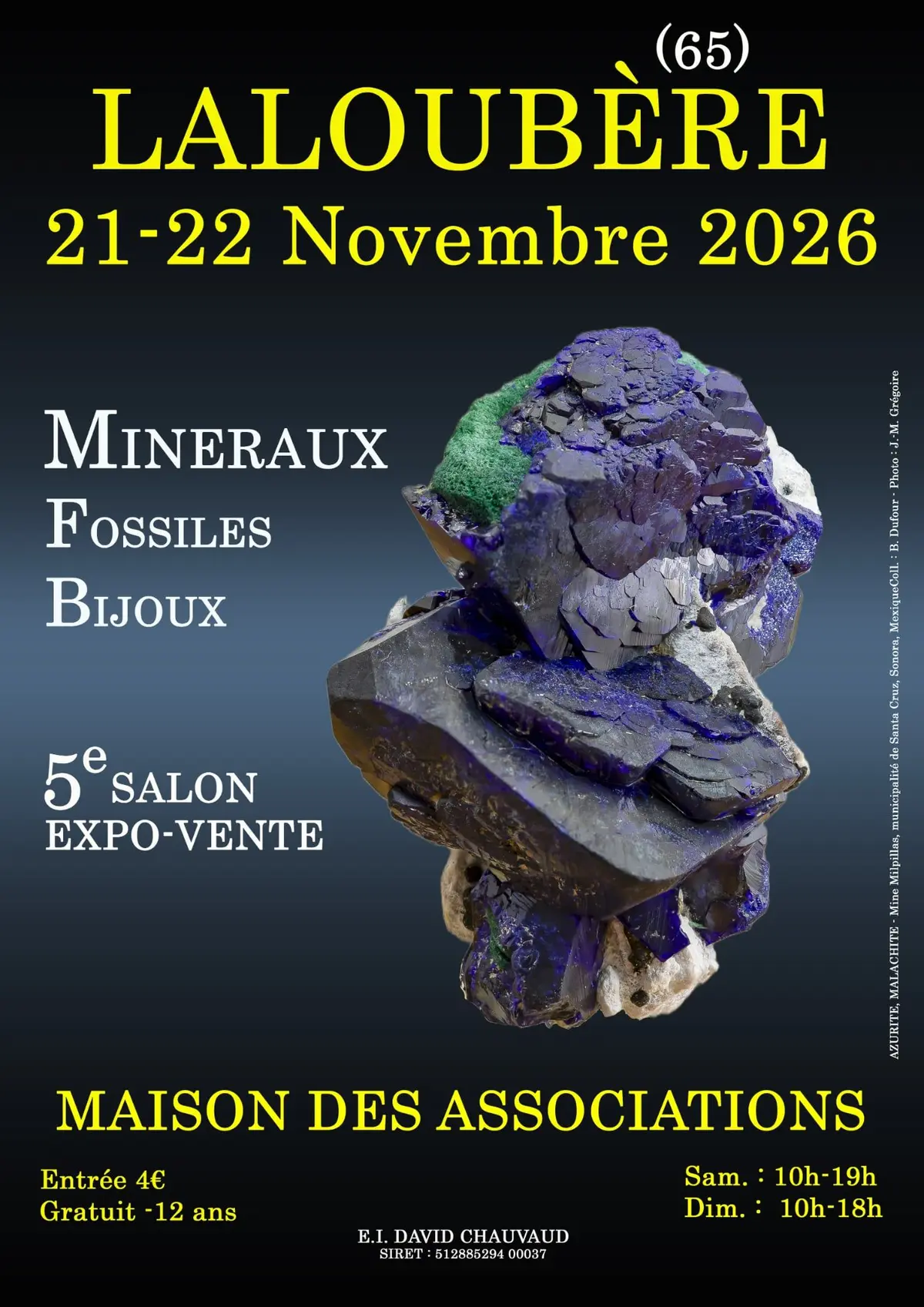 5e SALON Minéraux Fossiles Bijoux de LALOUBERE (Hautes-Pyrénées)