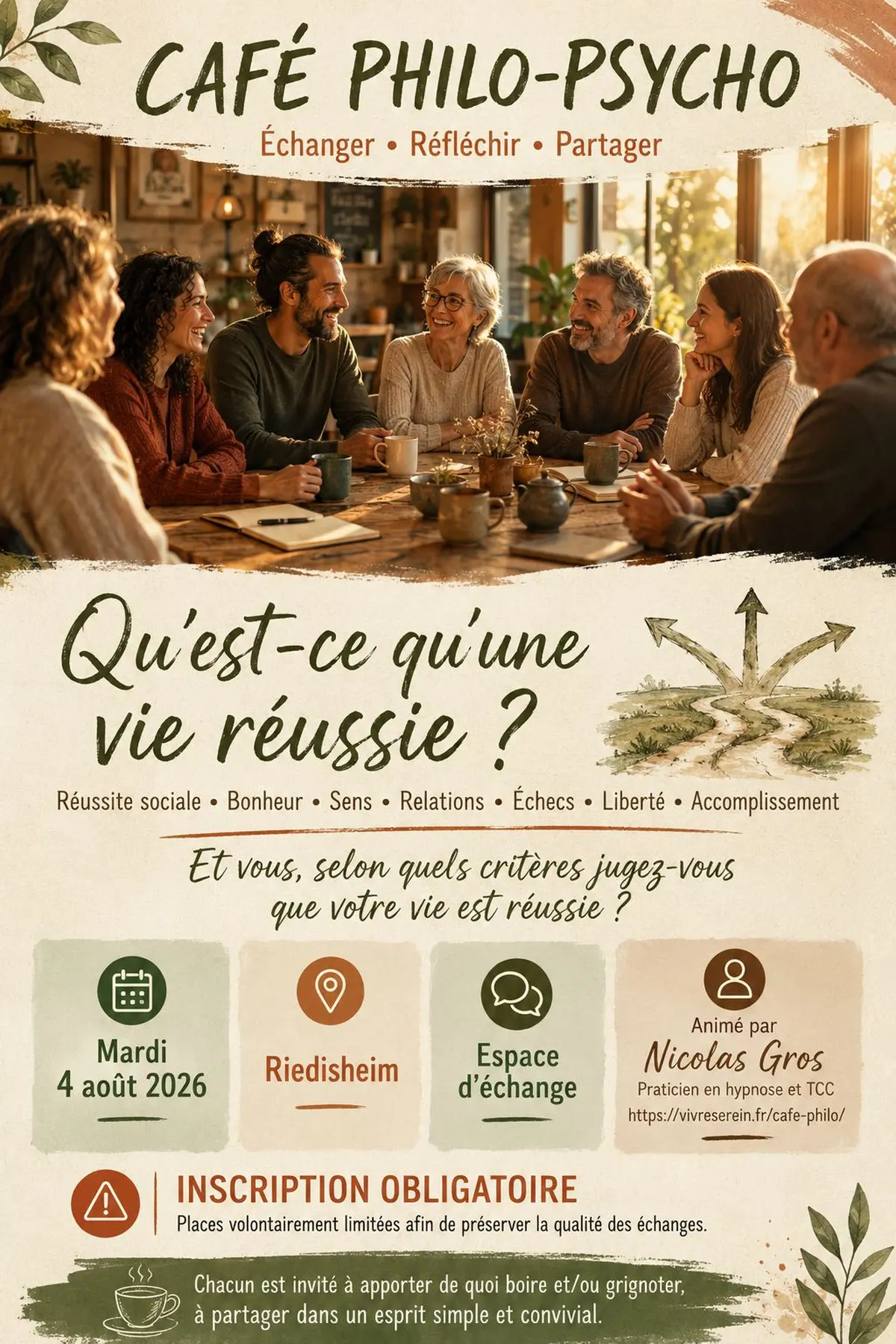 Café Philo/Psycho : qu’est-ce qu’une vie réussie ?