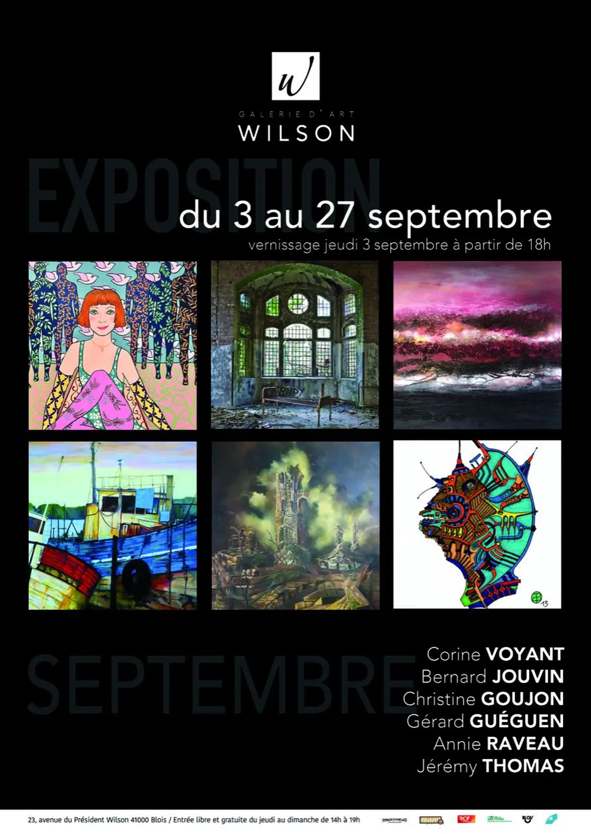 Septembre à la Galerie d’Art Wilson, Blois