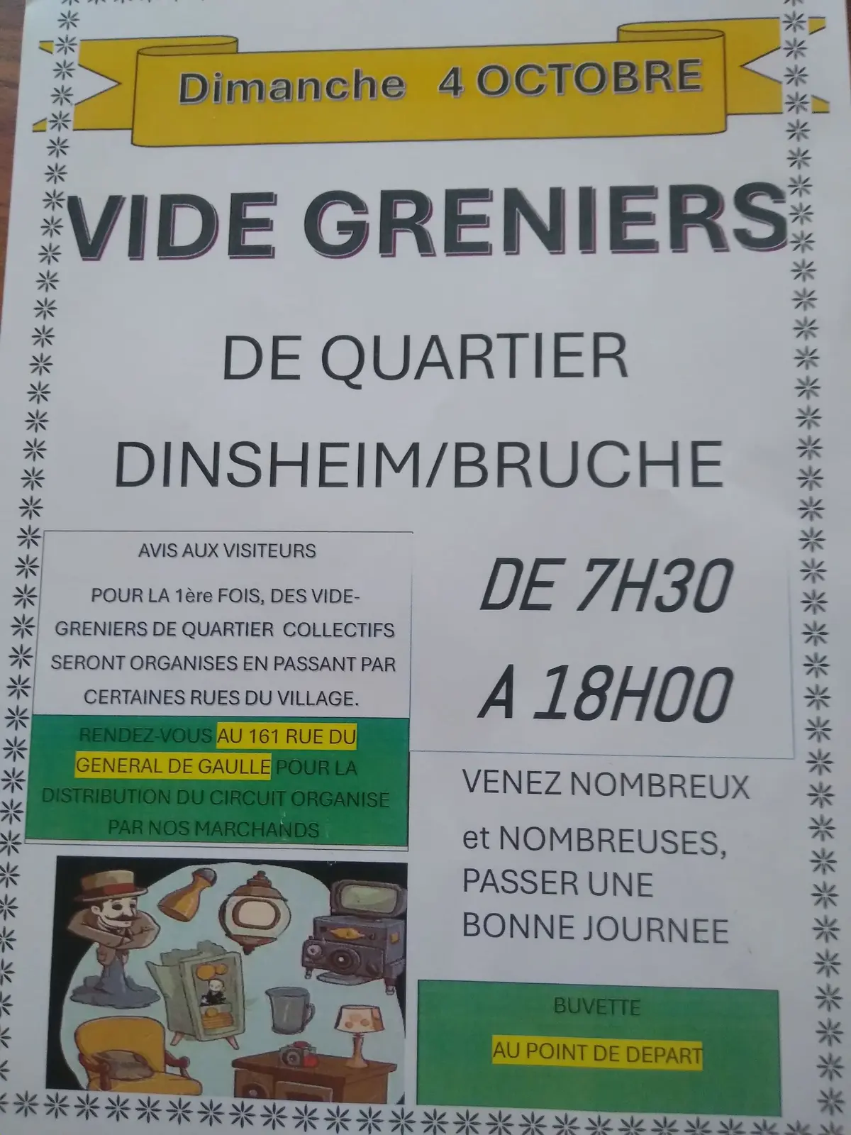 Vide greniers de quartiers associatif