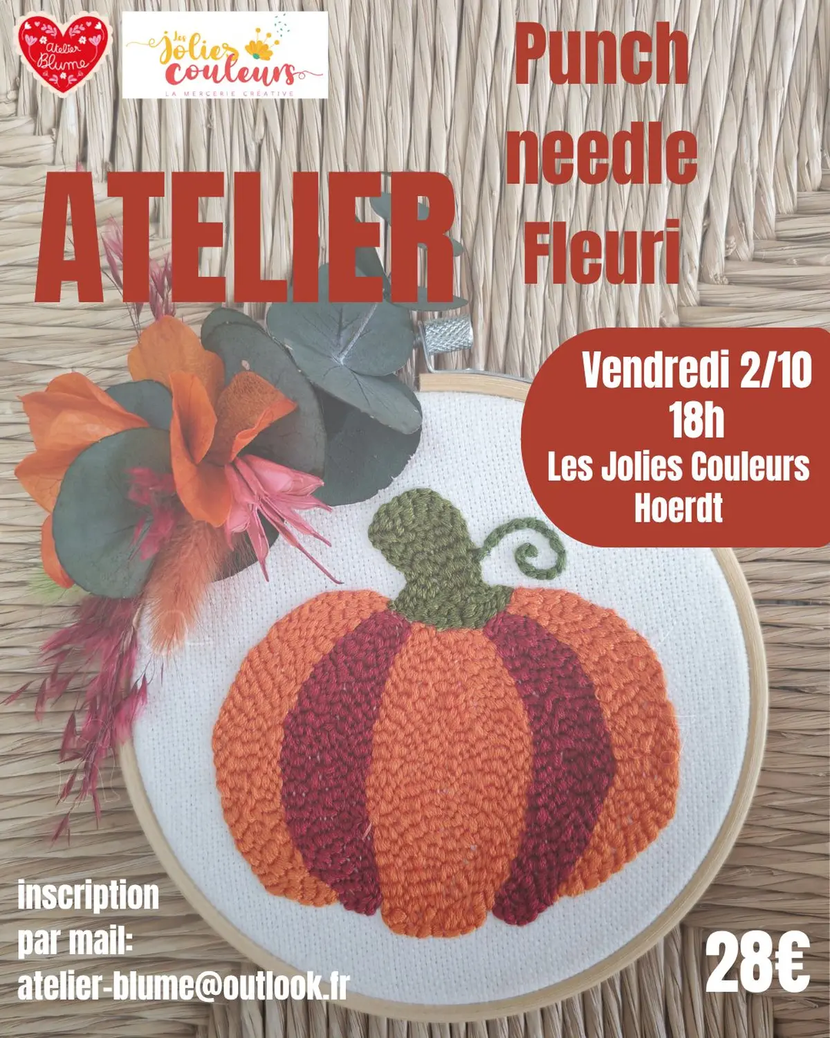 Atelier Punchneedle fleuri