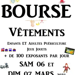 Bourse aux vêtements enfants adultes puériculture, jeux et jouets