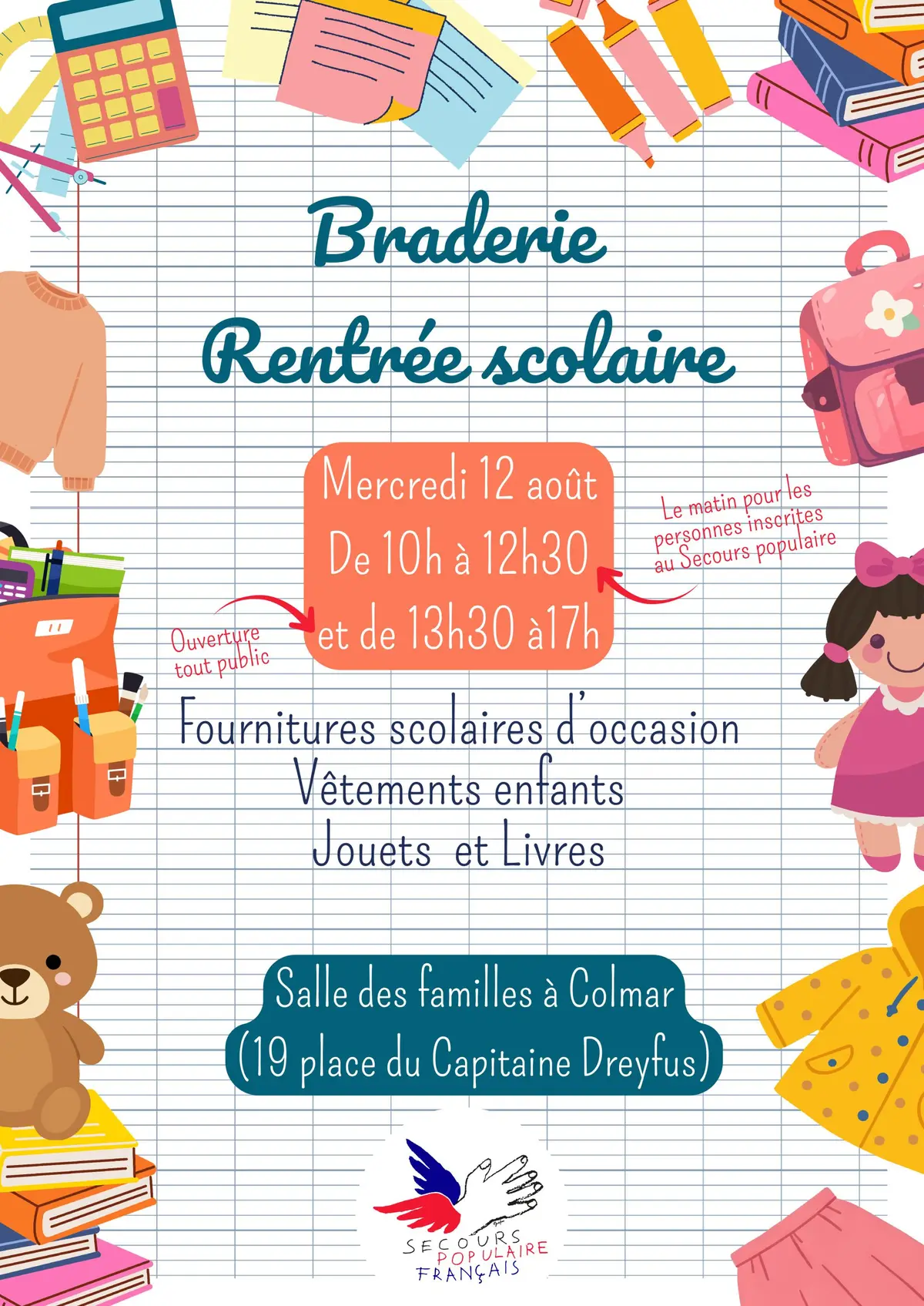 Braderie solidaire pour la rentrée scolaire | Colmar