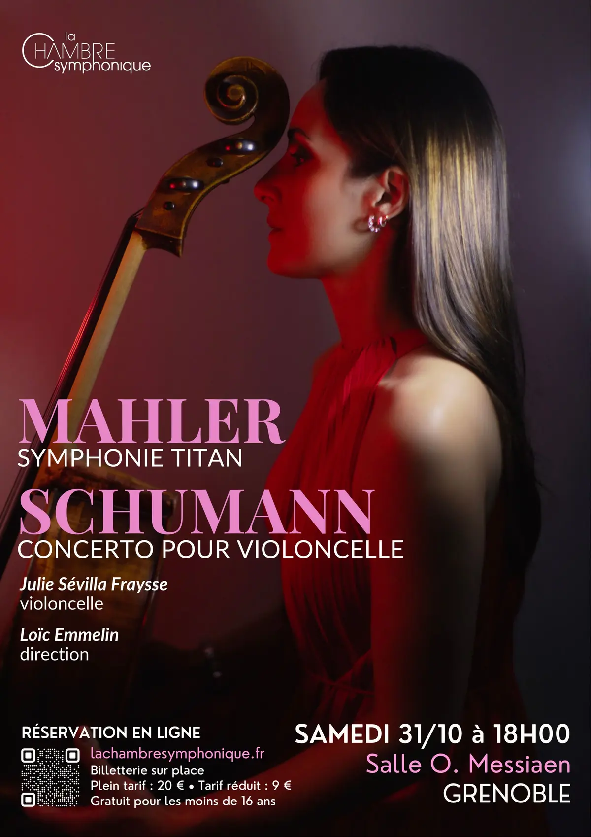 La Chambre Symphonique – Concert SCHUMANN, MAHLER